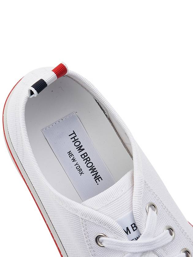 Canvas College Low Top Sneakers White - THOM BROWNE - BALAAN 8