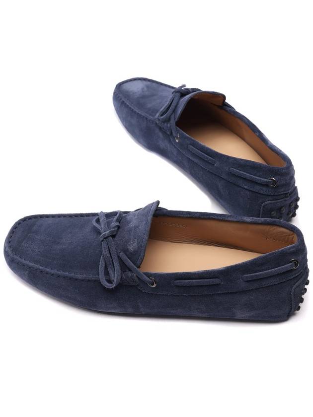 Men's Gommino Suede Driving Shoes Navy - TOD'S - BALAAN 7