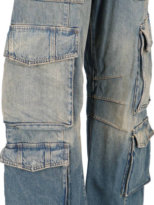 Distressed Finish Denim Wide Jeans Blue - GOLDEN GOOSE - BALAAN 6