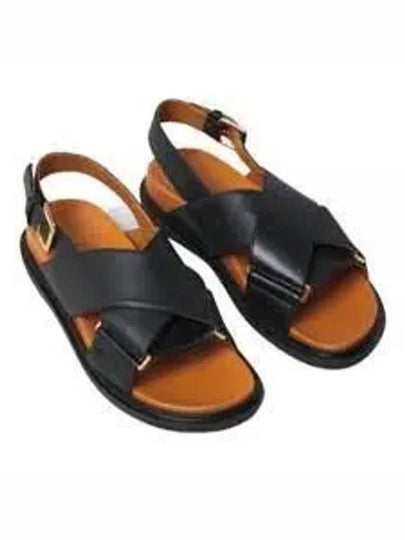 Fussbet Cross Sandals Black - MARNI - BALAAN 2