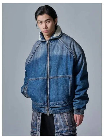 Oil washed denim Mustang color scheme golf shoes cosmos jacket jumper blue domestic product GM0024052804871 - JUUN.J - BALAAN 1