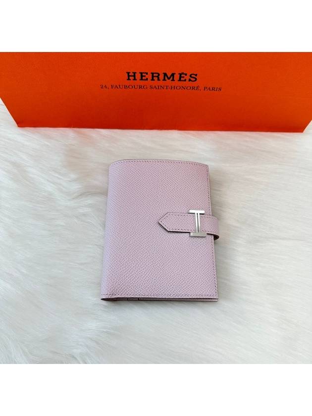 Bearn Compact Half Wallet Mauve Pale - HERMES - BALAAN 2