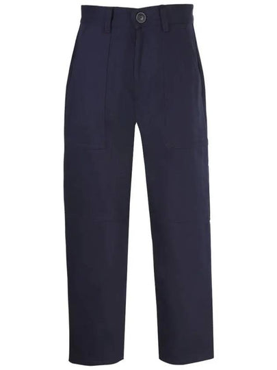 Tailored Crop Straight Pants Navy - AMI - BALAAN 2