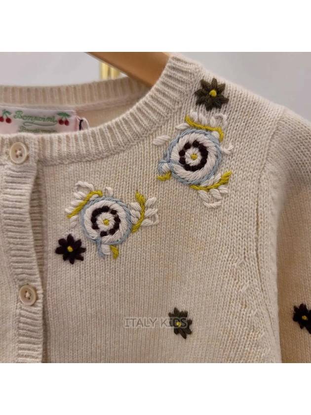 Bonpoint embroidery wool cardigan W03GCAK00017 131 Italian Kids - ETC - BALAAN 3