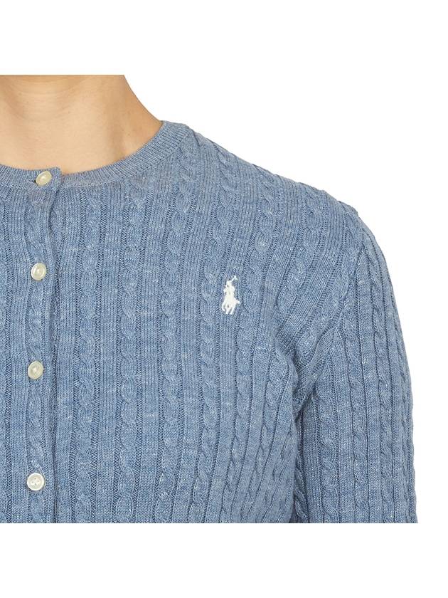 Kids Cable 313543047044 BLUE HTR Cardigan Adults can wear - POLO RALPH LAUREN - BALAAN 10