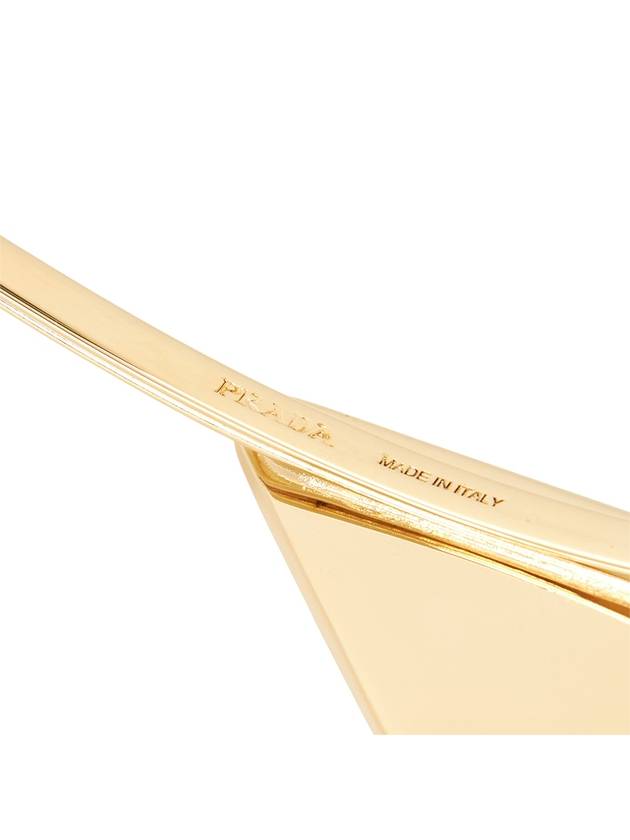 Triangle Logo Hair Clip Gold Black - PRADA - BALAAN 6