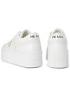 Downtown Bold Leather Low Top Sneakers White - PRADA - BALAAN 7