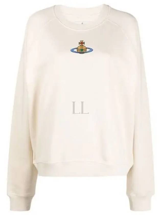 ORB Logo Crewneck Sweatshirt Beige - VIVIENNE WESTWOOD - BALAAN 2