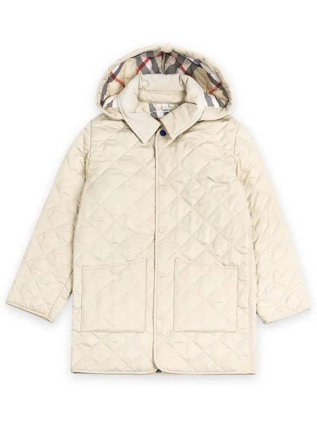 Kids Quilted Coat Pale Stone - BURBERRY - BALAAN 3