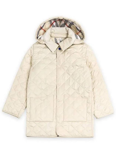 Kids Quilted Coat Pale Stone - BURBERRY - BALAAN 2