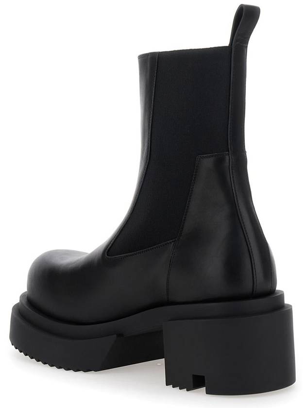 'Beatle Bogun' Black Ankle Boots With Chunky Sole In Leather Woman - RICK OWENS - BALAAN 3