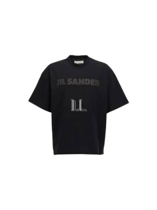 Logo Print Short Sleeve T-Shirt Black - JIL SANDER - BALAAN 2