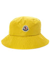 Logo Patch Nylon Bucket Hat Yellow - MONCLER - BALAAN.