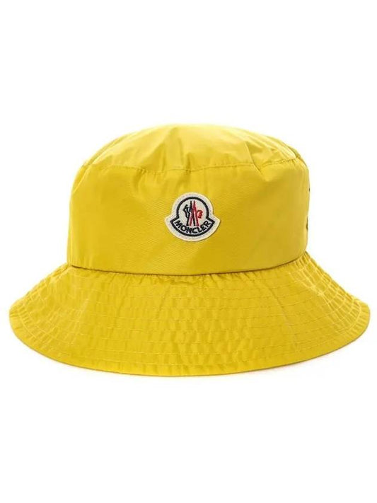 Logo Patch Nylon Bucket Hat Yellow - MONCLER - BALAAN 2