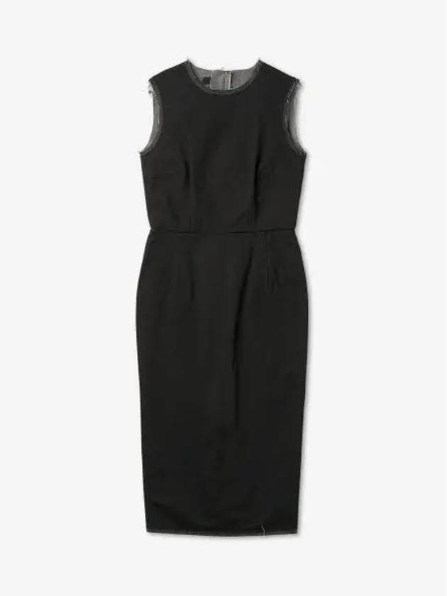 Back button fit dress black 231W4640099 - RAF SIMONS - BALAAN 1