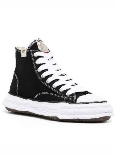 A11FW701 Black Peterson OG Sole Canvas High Top Sneakers - MIHARA YASUHIRO - BALAAN 1