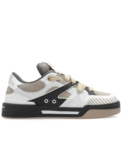 23 fw Taupe White Leather New Rome Sneakers CS2211AO482HKXBK B0480738660 - DOLCE&GABBANA - BALAAN 2