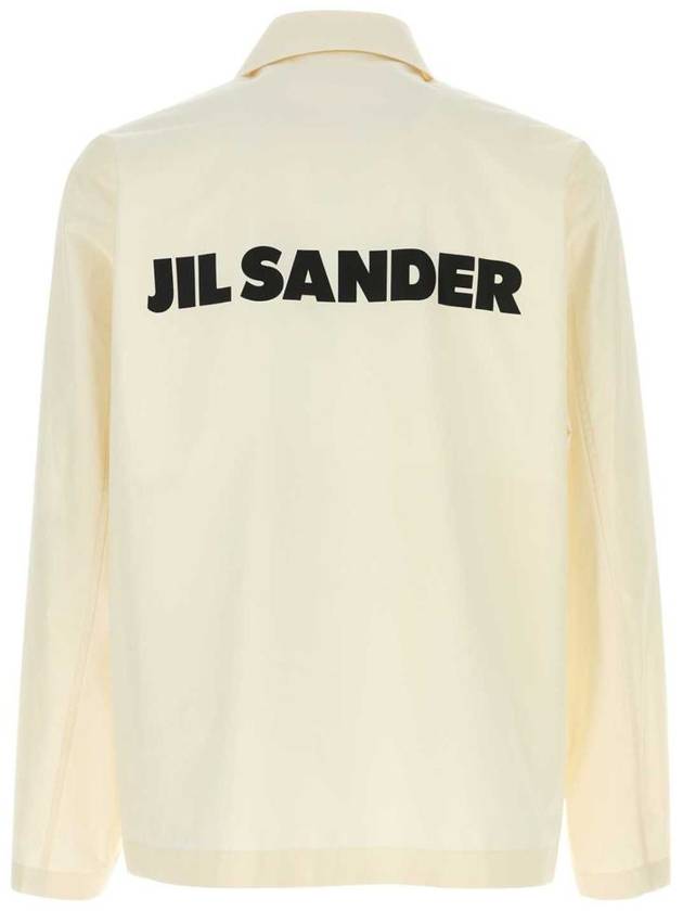 Back Logo Print Jacket Beige - JIL SANDER - BALAAN 3