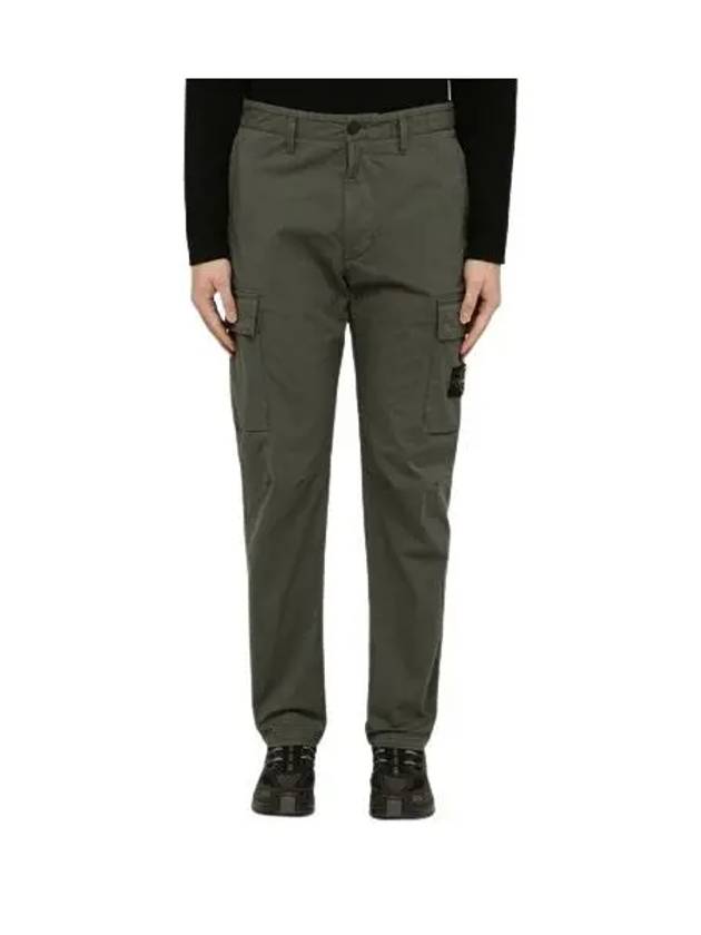 Compass Badge Gabardine Cargo Straight Pants Green - STONE ISLAND - BALAAN 2