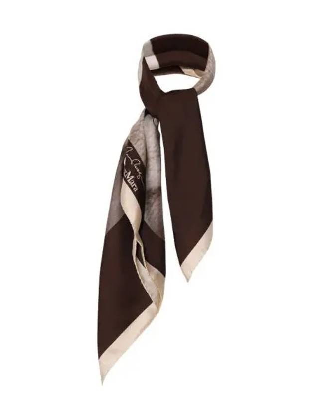 Kale Teddy Dog Silk Scarf Women - MAX MARA - BALAAN 1