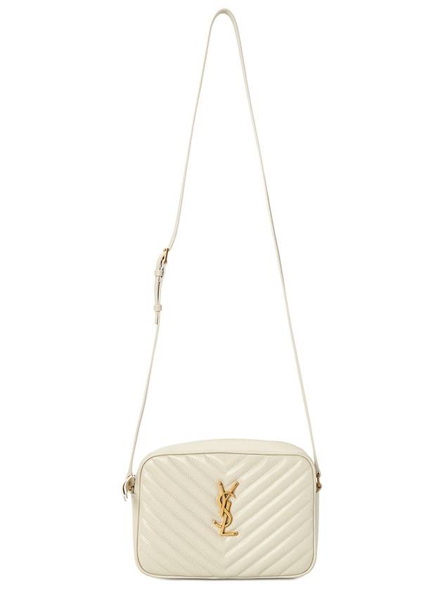 Lou Logo Quilting Cross Bag White - SAINT LAURENT - BALAAN 7