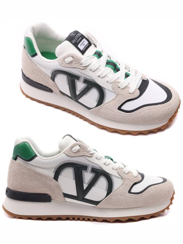 V Logo Face Low Top Sneakers White - VALENTINO - BALAAN 2