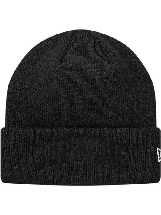 18FW x New Era ® Arc Logo Beanie Black - SUPREME - BALAAN 1