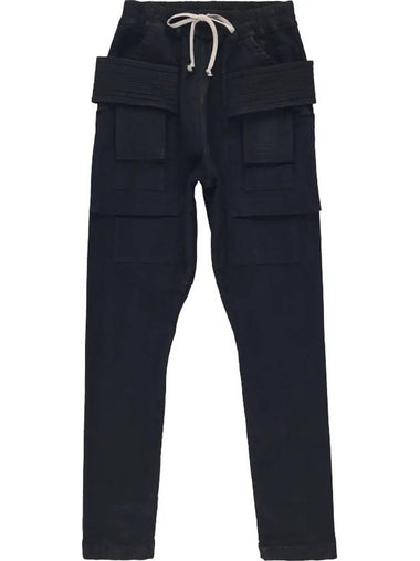 Creatch Cargo Desostring Cotton Straight Pants Black - RICK OWENS - BALAAN 1