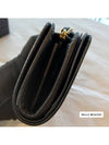 Logo Saffiano Leather Half  Wallet Black - PRADA - BALAAN 5