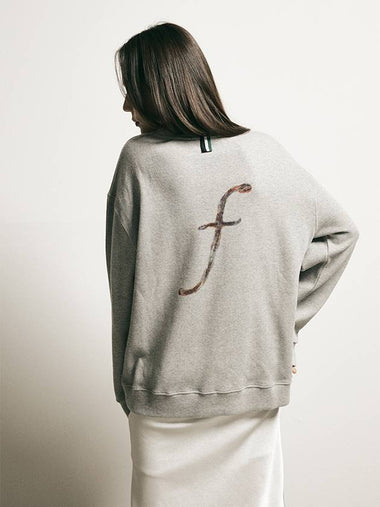 Artwork F Logo Sweatshirt Melange - FFEFF STUDIO - BALAAN 1