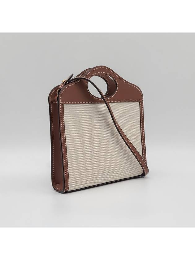 Pocket Logo Canvas Cross Bag Brown - BURBERRY - BALAAN 4