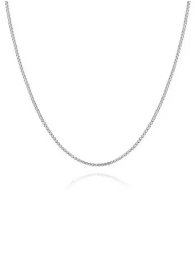 BOX CHAIN SILVER Women s Necklace 270647 - CRYSTAL HAZE - BALAAN 1