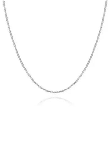 BOX CHAIN SILVER Women s Necklace 270647 - CRYSTAL HAZE - BALAAN 1