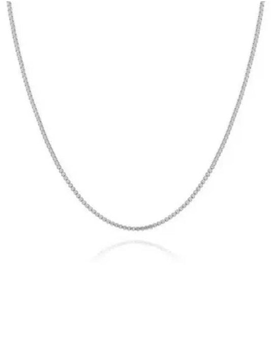 BOX CHAIN SILVER Women s Necklace 270647 - CRYSTAL HAZE - BALAAN 1