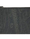 Paisley Zipper Card Wallet Black - ETRO - BALAAN 7