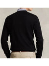 Logo Crew Neck Wool Knit Top Black - POLO RALPH LAUREN - BALAAN 4