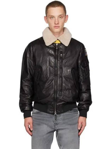 Black Josh Leather Jacket 232048M181002 270371 1149208 - PARAJUMPERS - BALAAN 1