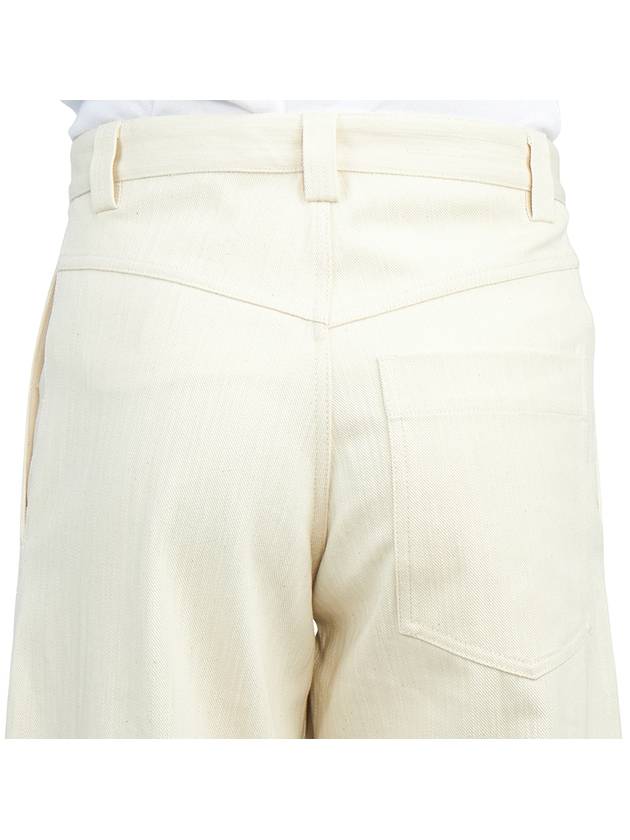 Cotton Wide Pants Iridescent White - MONCLER - BALAAN.
