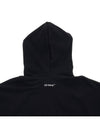 Arrow Logo Print Hoodie Black - OFF WHITE - BALAAN 9