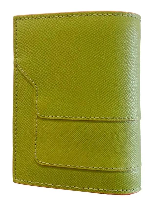 Saffiano Logo Half Wallet Green - MARNI - BALAAN 4