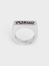 Stamped Logo Ring Silver - CELINE - BALAAN 2