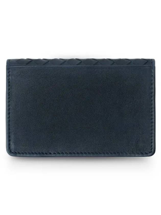 Intrecciato Flap Business Card Wallet Navy - BOTTEGA VENETA - BALAAN 7