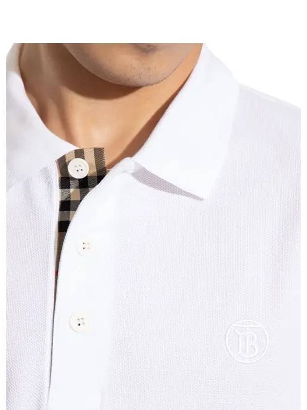 Monogram Motif Polo Shirt White - BURBERRY - BALAAN 5