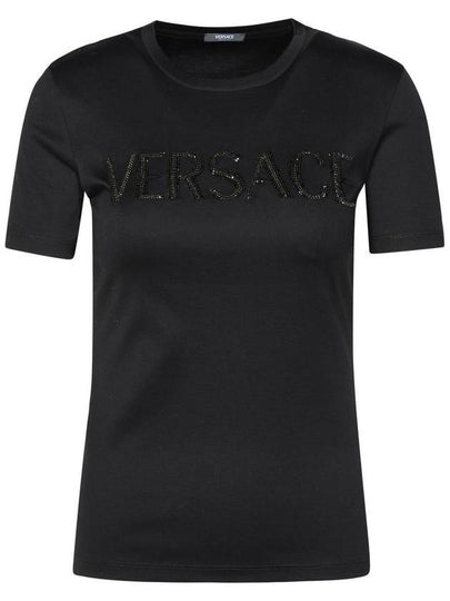 Short Sleeve T-Shirt 1014269 1A011781B000 Black - VERSACE - BALAAN 2