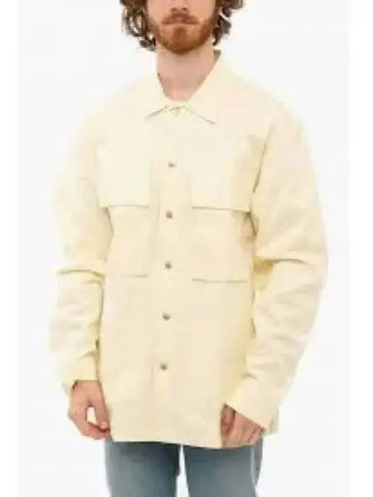 Women's Overshirt Long Sleeve Shirt Pastel Yellow - JIL SANDER - BALAAN 2