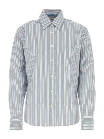 striped pop line shirt blue - PRADA - BALAAN 1