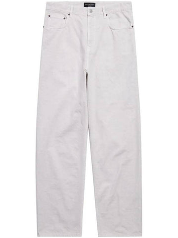 Loose Fit Wide Leg Jeans White - BALENCIAGA - BALAAN 1