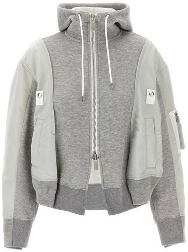 Sacai Light Grey Sweatshirt - SACAI - BALAAN 1