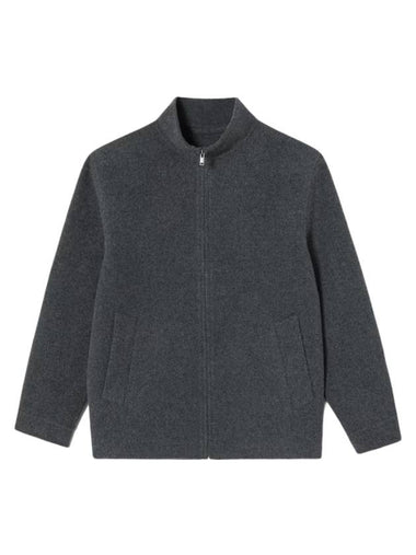 Men's High Neck Wool Jacket Charcoal - LACOSTE - BALAAN 1