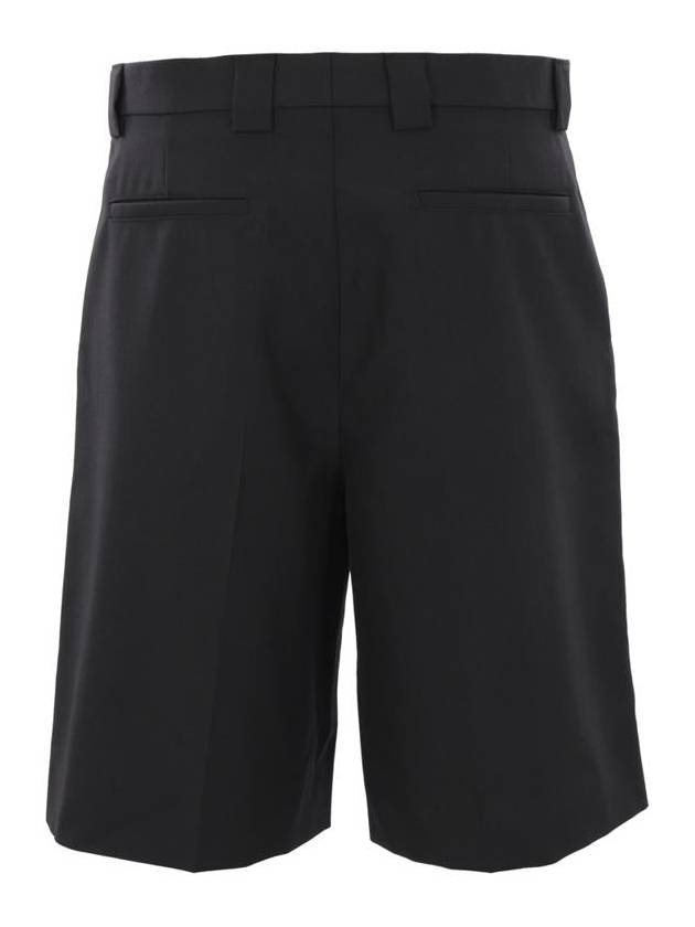 Web Wool Blend Shorts Black - GUCCI - BALAAN 3